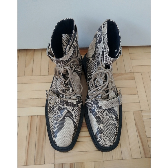 ASOS Leather Snake Print Boot - Picture 4 of 6